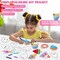 30 Sets Summer Dessert Arts Crafts Coloring Magnets Kits for Fridge Kids Color Your Own Ice Cream Donut Cupcake DIY Magnetic Sweet Treat Crafts